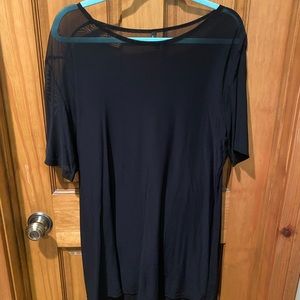 Chic Black Sheer Beach Coverup